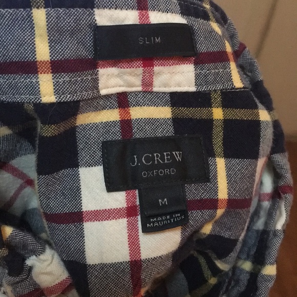 NWOT J. Crew Slim oxford cotton plaid button down - Picture 9 of 11